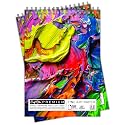 Craft Qila Bright Colours Mixed (50 Sheets, 100 Pages) A4 Sketchbook | Top Spiral-Bound Sketchpad for Artists | Professional Grade Drawing and Sketchbook - Pack of 2