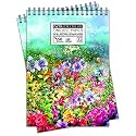 Craft Qila Colorful Flowers (50 Sheets, 100 Pages) A5 Sketchbook | Top Spiral-Bound Sketchpad for Artists | Professional Grade Drawing and Sketchbook - Pack of 2