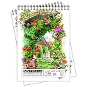 Craft Qila Flowers Watercolor Painting (50 Sheets, 100 Pages) A4 Sketchbook | Top Spiral-Bound Sketchpad for Artists | Professional Grade Drawing and Sketchbook - Pack of 2