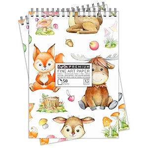 craft qila kids sketch 50 sheets 100 pages a5 sketchbook  top spiral-bound sketchpad for artists  professional grade drawing and sketchbook - pack of 2