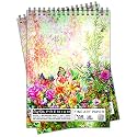 Craft Qila Spring Flowers (50 Sheets, 100 Pages) A5 Sketchbook | Top Spiral-Bound Sketchpad for Artists | Professional Grade Drawing and Sketchbook - Pack of 2