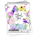 Craft Qila Thank You (50 Sheets, 100 Pages) A5 Sketchbook | Top Spiral-Bound Sketchpad for Artists | Professional Grade Drawing and Sketchbook - Pack of 2