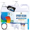 Craft Resin Crystal Clear Epoxy Resin Kit - Food Safe, UV Resistant - 2 Gal