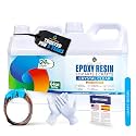 Craft Resin Crystal Clear Epoxy Resin Kit - Food Safe, UV Resistant - 64 Oz