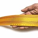 Golden Zari Weaving Border for Suit, Designer Lehenga, Saree Border &amp; Dupatta | Suitable for Home Furnishing, Crafting, etc 9-Meter (1.5IN, Yellow)