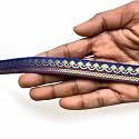Golden Zari Weaving Border for Suit, Designer Lehenga, Saree Border &amp; Dupatta | Suitable for Home Furnishing, Crafting, etc 9-Meter (0.5IN, Blue)