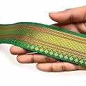 Golden Zari Weaving Border for Suit, Designer Lehenga, Saree Border &amp; Dupatta | Suitable for Home Furnishing, Crafting, etc 9-Meter (1.5IN, Green)