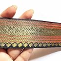 Golden Zari Weaving Border for Suit, Designer Lehenga, Saree Border &amp; Dupatta | Suitable for Home Furnishing, Crafting, etc 9-Meter (1IN, Black)