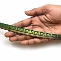 Golden Zari Weaving Border for Suit, Designer Lehenga, Saree Border &amp; Dupatta | Suitable for Home Furnishing, Crafting, etc 9-Meter (0.5IN, Green)