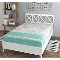 180 TC Small Floral Printed Single Bedsheet Cotton Without Pillow Cover | Breathable & Wrinkle Free Queen Size Bedsheet Single Bed (Size 60 x 90 Inch) (Aqua Green White)