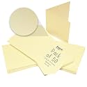 Craft UK W110 A6 Hammered Card and Envelope Pack of 50 - Ivory