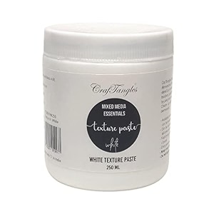 craftangles texture acrylic paste - white 250 ml for art and craft non toxic made in india artist grade add texture to art ctmmtpw250
