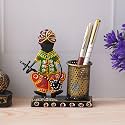 Rajasthani Vintage Musician showpiece Handcrafted Pen Stand Holder For Office Table, Study Table, Workdesk & Pen Stand for Gifting & Decoration Items For Home, Best For Return Gifts