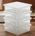 Craftbin Plastic Multipurpose Storage Basket with Lid