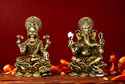 Craftcart Lakshmi Ganesh Brass Idol Wax
