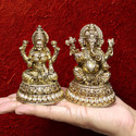 Craftcart Lakshmi Ganesh Brass Idol Wax