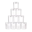 Craftdady 10pcs Clear Plastic Bead Containers Storage Container Box Jars with Lid Round Bottle Transparent Organizers Box 1.5"x2" 20ml for DIY Diamond Beads Crafts Jewelry