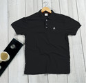 Crafted India Solid Men Black T-Shirt