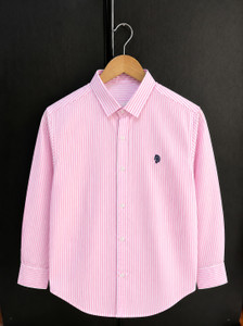 Craftedlinen Men Self Design Casual Pink Shirt