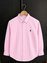 Craftedlinen Men Self Design Casual Pink Shirt