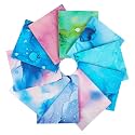 Craftido -25 Options- 100% Cotton Quilting Fabric Bundles 10pcs Fat Quarters 18”x21”-Medium Weight 5.2 oz- Soft Cotton for Quilting, Sewing Project, Patchwork, DIY Crafts - Rainbow Inks