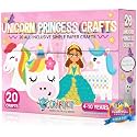 Craftikit® 20 Award-Winning Princess & Unicorn Crafts for Kids Ages 3-10 Years, All-Inclusive Toddler Arts and Craft Kits for Kids, Fun Toddler Craft Box for Girls in Preschool
