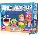 Craftikit® 20 Under the Sea Arts &amp; Crafts Kits for Kids – Mermaid &amp; Sea Animal Paper Crafts for Girls &amp; Boys Ages 4-10 – Preschool Art Supplies &amp; Toddler Craft Set