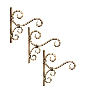 craftize mstore wall brackets hanging planter hooks for bird feeders wind chimes lantern outdoor indoor home decor balcony golden color classic-3