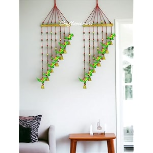 handmade wall decor lotus with hangings for home decordiwali decorwedding and all festival decor  lotus hangings for home decoration pink4