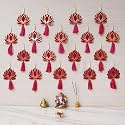 Handmade Wall Decor Lotus with Hangings for Home Decor,Diwali Decor,Wedding and All Festival Decor | Lotus Hangings for Home Decoration (PINK18)
