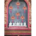 Handmade Wall Decor Lotus with Hangings for Home Decor,Diwali Decor,Wedding and All Festival Decor | Lotus Hangings for Home Decoration (PINK6)