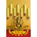 Handmade Wall Decor Lotus with Hangings for Home Decor,Diwali Decor,Wedding and All Festival Decor | Lotus Hangings for Home Decoration (White)