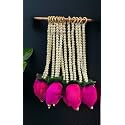 Handmade Wall Decor Lotus with Hangings for Home Decor,Diwali Decor,Wedding and All Festival Decor | Lotus Hangings for Home Decoration (LOTUSBUD)