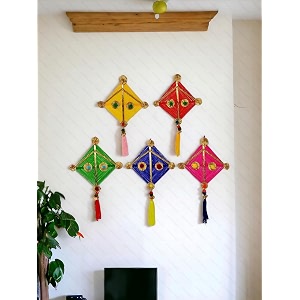 handmade wall decor lotus with hangings for home decordiwali decorwedding and all festival decor  lotus hangings for home decoration kite