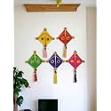 Handmade Wall Decor Lotus with Hangings for Home Decor,Diwali Decor,Wedding and All Festival Decor | Lotus Hangings for Home Decoration (Kite)