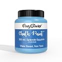 CrafTreat Splendid Sapphire 250 ML - Chalk Paint for Wood Furniture,Wall, Home Decor, Glass, DIY Craft - Matte Acrylic Multi Surface Paint -