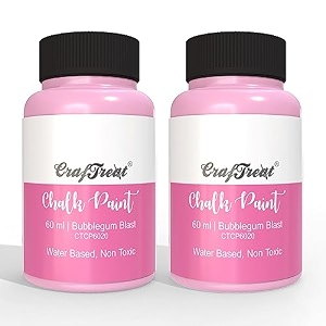 craftreat carmel cafe 250 ml - chalk paint for wood furniturewall home decor glass diy craft - matte acrylic multi surface paint - 250ml
