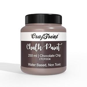 craftreat carmel cafe 250 ml - chalk paint for wood furniturewall home decor glass diy craft - matte acrylic multi surface paint - 250ml