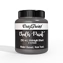 CrafTreat Midnight Black Chalk Paint for Wood Furniture, Wall & Home Decor – Ultra Matte Acrylic Multi Surface Paint, Non Toxic & Water Based, Fast Drying DIY Craft Paint (250 ML)