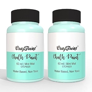 craftreat carmel cafe 250 ml - chalk paint for wood furniturewall home decor glass diy craft - matte acrylic multi surface paint - 250ml