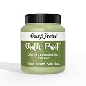 CrafTreat Opulent Olive - Chalk Paint for Wood Furniture, Wall, Canvas, Home Decor, Glass, DIY Craft - Matte Acrylic Multi Surface Paint - 250 Ml