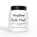 CrafTreat Serene Snowfall - Chalk Paint for Wood Furniture, Wall, Home Decor, Glass, DIY Craft - Matte Acrylic Multi Surface Paint - Chalk Paint White - 250 ML