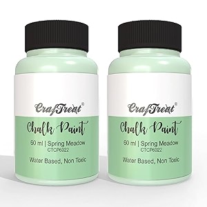 craftreat chocolate chip 250ml - chalk paint for wood furniture wall home decor glass diy craft - matte acrylic multi surface paint
