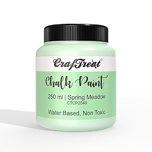 craftreat chocolate chip 250ml - chalk paint for wood furniture wall home decor glass diy craft - matte acrylic multi surface paint