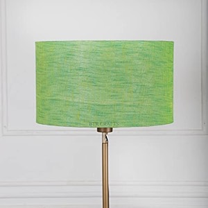 crafts drum lamp shade 1434 inches cotton fabric green texture