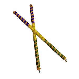 colorful decorated wooden dandiya stick 4pcs 2 pairs dandia stick for navratri dandiya garba dance