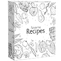 CraftSaints Recipe Binder 8.5x11, 3 Ring DIY Cookbook Kit 12 Dividers & 25 Plastic Sleeves & 25 Recipe Pages & 36 Labels, Recipe Books Binder, Recipe Organizer Binder Kit, Recipe Book (White)