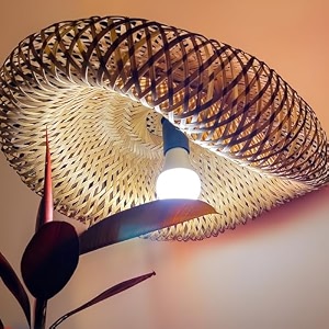 craftscape handmade bamboo hanging lamp shade perfect hanging lights for living roomhomehotelcaferestaurant decor12  12in hl0012 moonshade