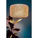 Craftscape Handmade Bamboo Hanging Lamp Shade Perfect Hanging Lights for Living Room/Home/Hotel/Cafe/Restaurant Decor 12 * 12in (HL0012) (Old World)