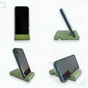 Handcrafted Wooden Mobile Stand, Cell Phone Stand for Office Desk for Home for Table Portable Compact &amp; Lightweight Hands-Free Viewing All Smartphones &amp; iPhone (Solid Sage Pack of 2)